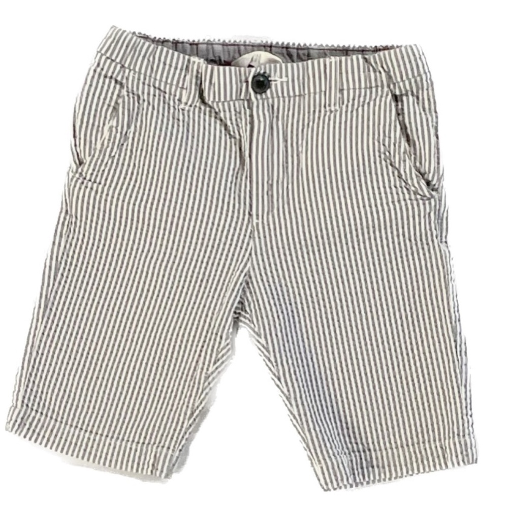 H&M Boys Grey & White Seersucker Shorts Size 8-9